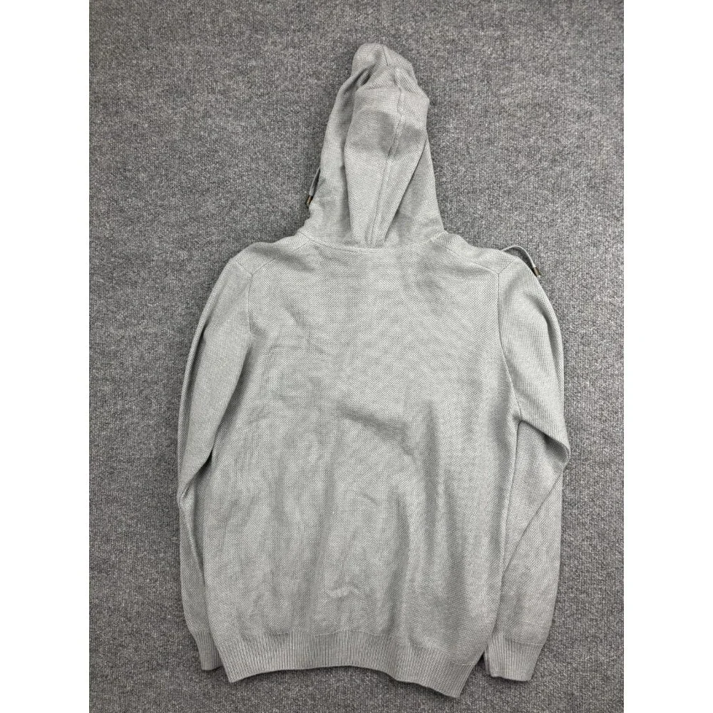 Sand Copenhagen‎ Sweater Mens Large Gray Knit Full Zip Hooded Jacket Casual